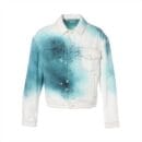 Spray-Painted Splash-Ink Printed Washed Denim Jacket