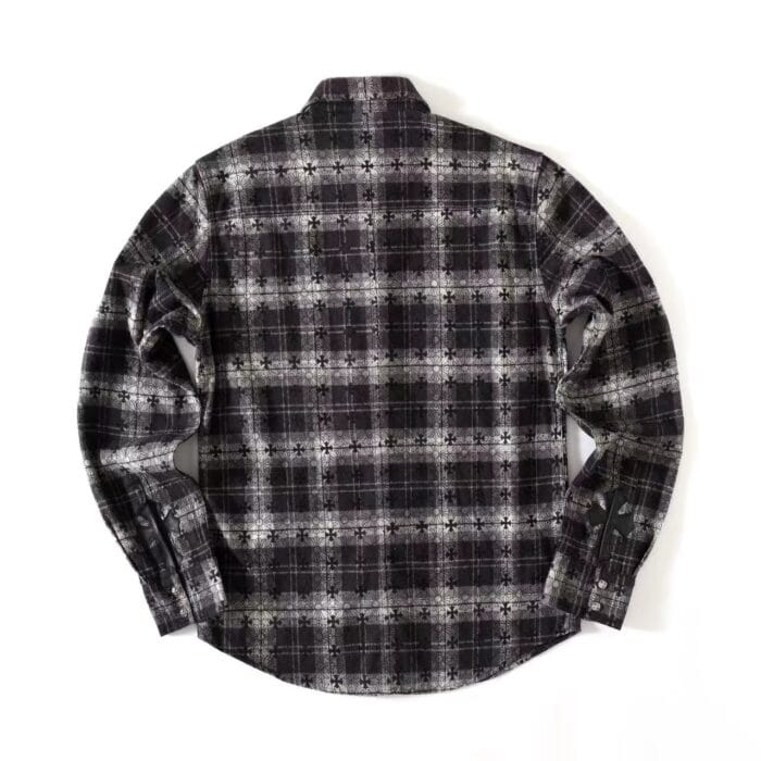 Chrome Hearts Flannel Work Dog Silver button Shirt - Image 2