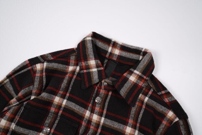 Multicolor Plaid Long Sleeve Cotton Blend Casual Shirt - Image 3