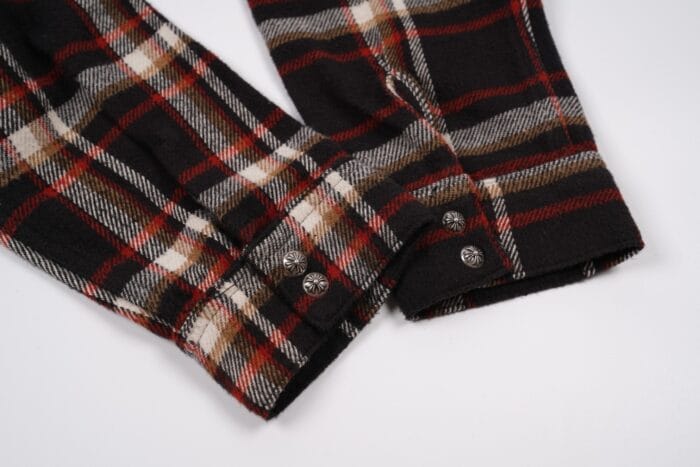 Multicolor Plaid Long Sleeve Cotton Blend Casual Shirt - Image 6