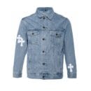 Chrome Hearts Leather Denim Jacket