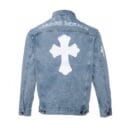 Chrome Hearts Leather Denim Jacket