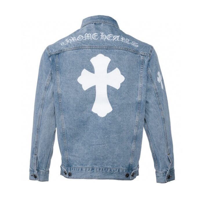 Chrome Hearts Leather Denim Jacket - Image 2