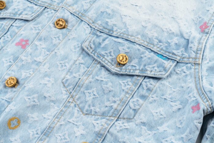 Monogram Patterned Faded Wash Jacket - Image 8