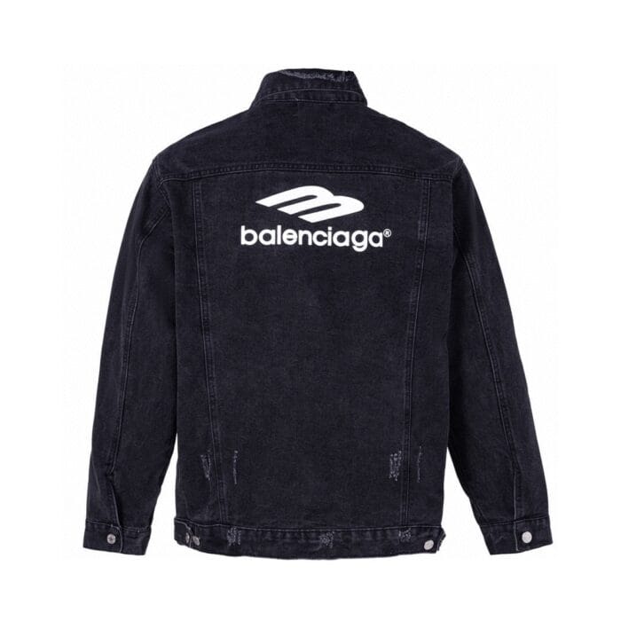 INFLATION New Arrival American Flag Print Distressed Balenciaga Jacket - Image 2