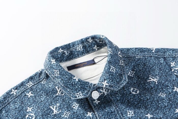 Blue/White Gradient Monogram Denim Shirt - Image 8