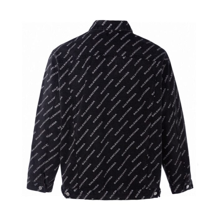 Balenciaga Black All-Over Logo Print - Image 2