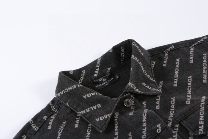 Balenciaga Black All-Over Logo Print - Image 3