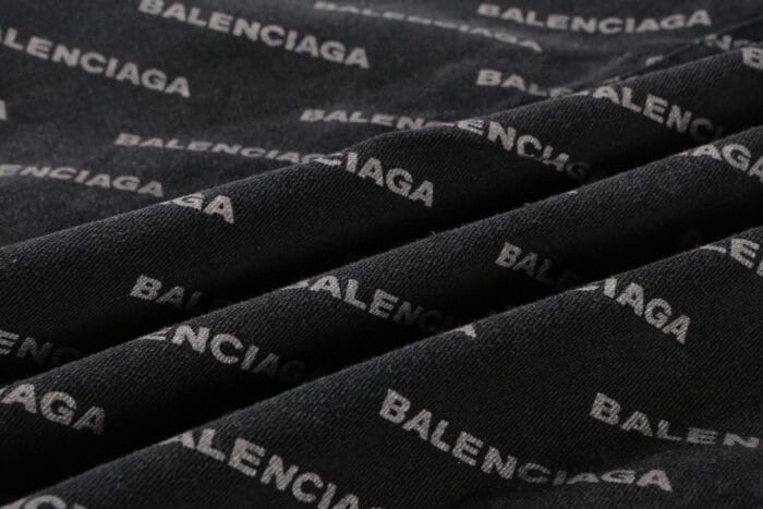 Balenciaga Black All-Over Logo Print - Image 5