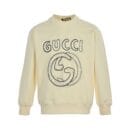 Gucci New Embroidered Logo Round Neck Sweatshirt