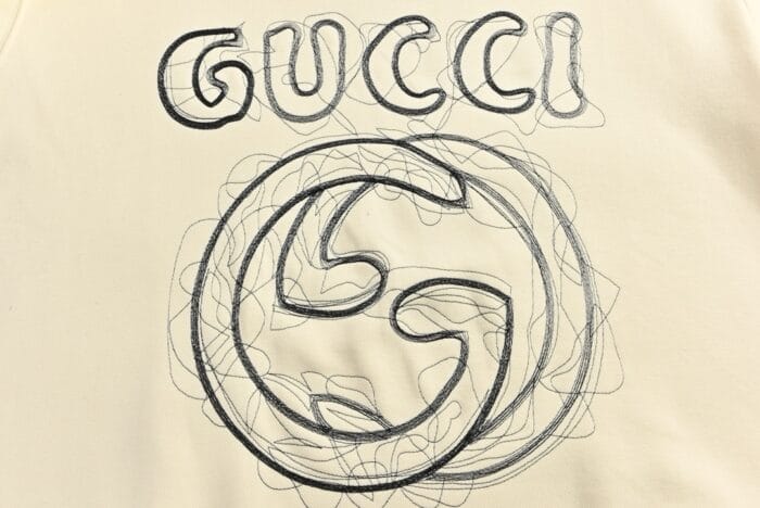 Gucci New Embroidered Logo Round Neck Sweatshirt - Image 6