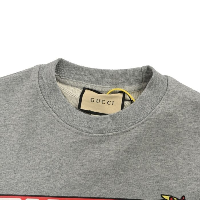 Gucci New Dragon Letter Print Dinosaur Embroidered Sweatshirt - Image 4